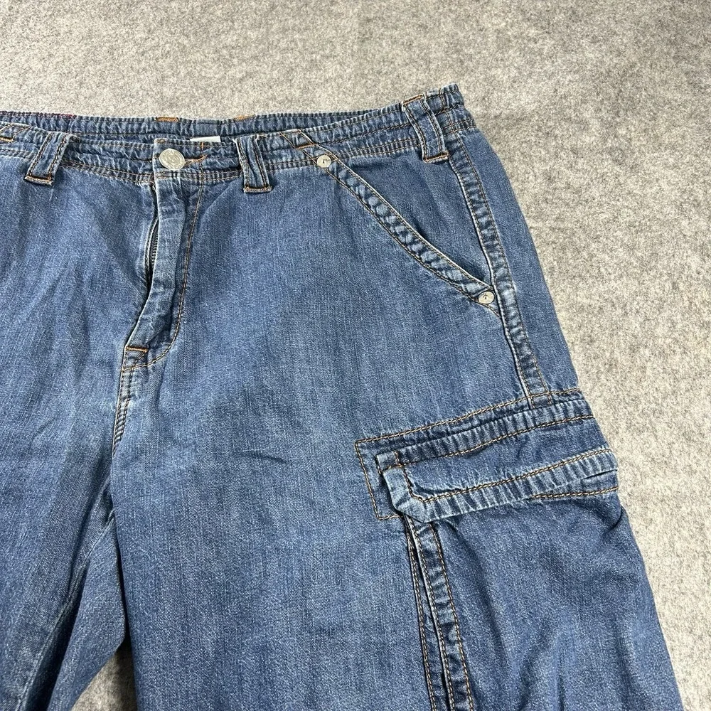 True Religion Cargo Shorts Mens 36 Medium Wash Denim 13